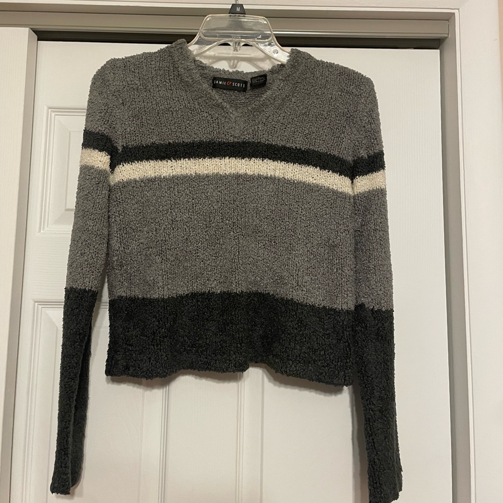 Jamie Scott Gray Long Sleeve Top - Size Small